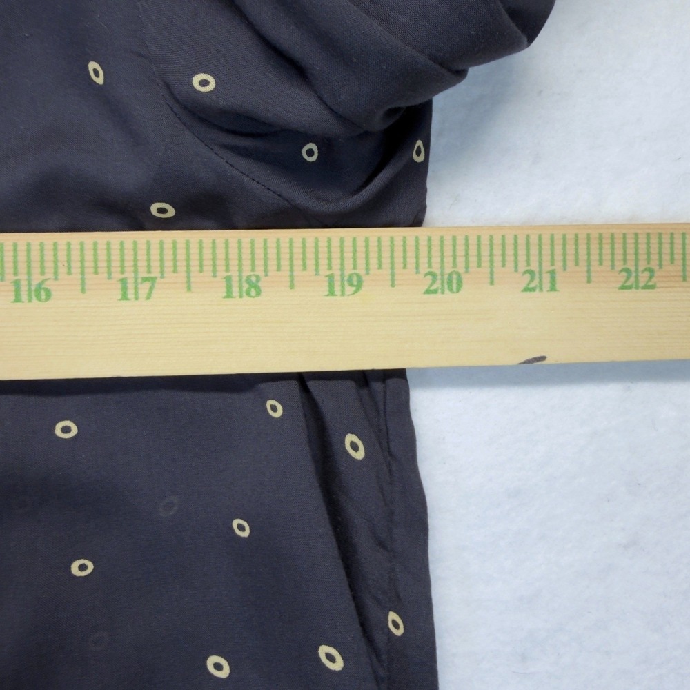 Maeve Anthropologie Womens M Monika Tunic Blouse Navy Dot Modal Button Front - Picture 5 of 8